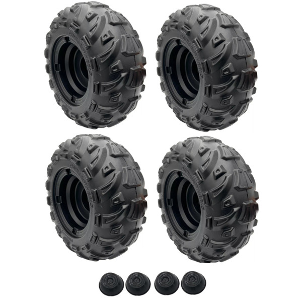 Power Wheels Dune Racer FFY09, FLP00, FLP16, FLP27, FLR09, FLR10, FLR11 2 Left Wheels, 2 Right Wheels & Retainers