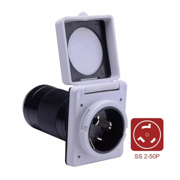 Genuine Superior Electric RVA1520 50 Amp NEMA SS 2-50P White RV Inlet