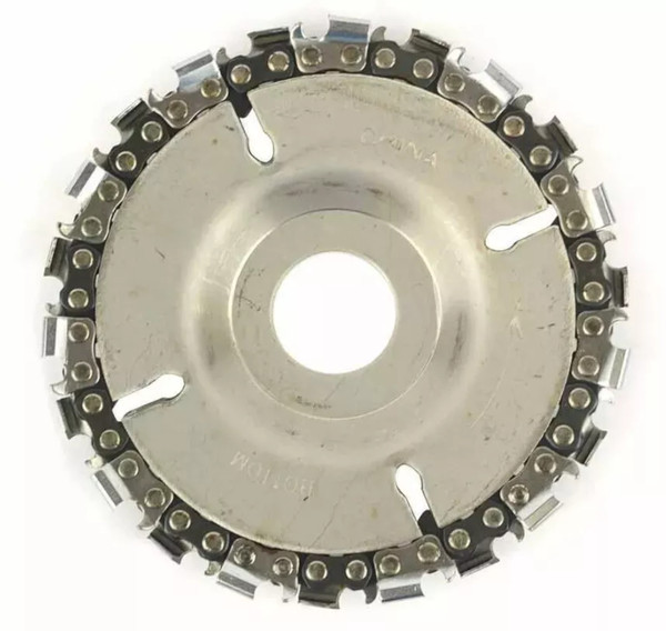 Superior Steel SS478 22 Tooth 4" Fine Cut Angle Grinder Disc and Chain - 7/8" Arbor