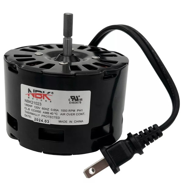 Genuine NBK 21023 Vent Fan Motor 120V 60HZ For Broan Nutone S97017708, 97017708, 100600