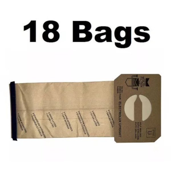 18 Bags for Electrolux Upright Vacuum Cleaner Style U