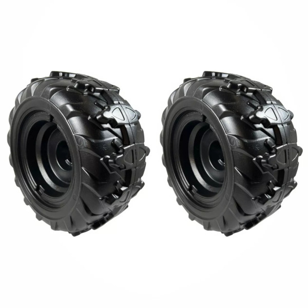 2 Genuine Power Wheels 3900-6454 Black Wheel For Jurassic World Dino Racer ATV
