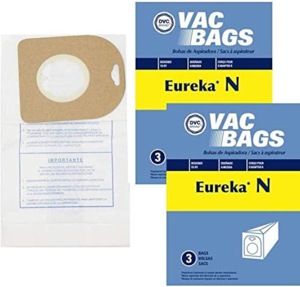 6 DVC Replacement Vacuum Bags For Style N Eureka Mighty Mite II Models 3600-3650 Series - Compare to 57988, 57988A, 57989