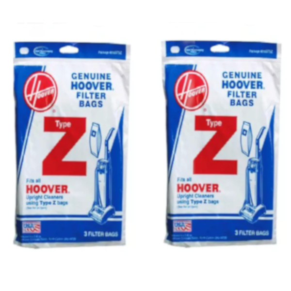 Hoover Replacement Type Z Vacuum Bags 4010075Z, 6 Pack