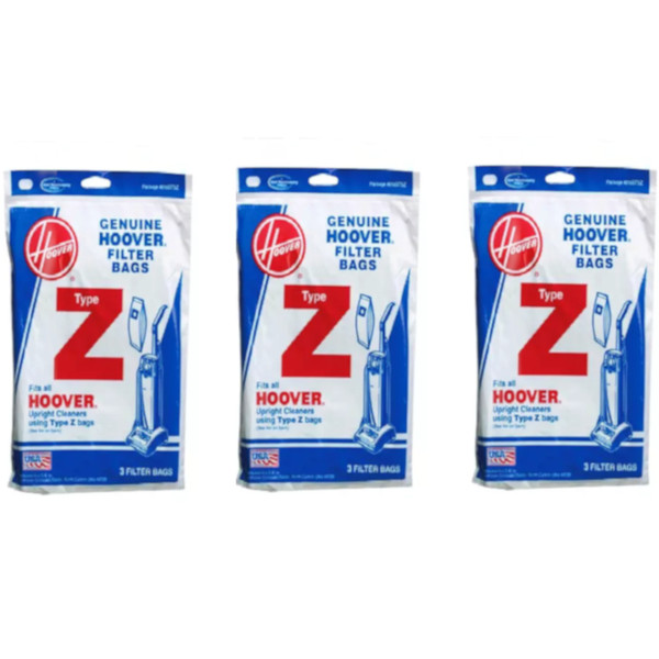 Hoover Replacement Type Z Vacuum Bags 4010075Z, 9 Pack