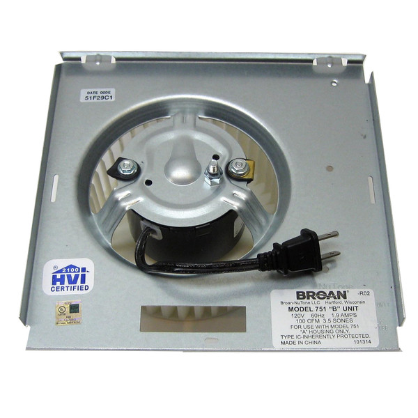 Broan S97017704 Broan Nutone Motor Wheel Assembly S97017704 for Model F-751 71731997 100599