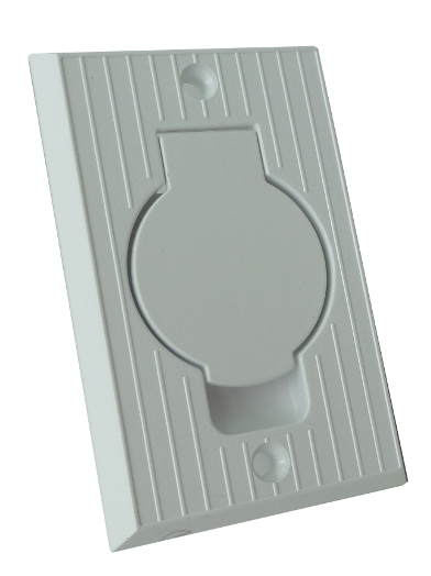 Hoover Central Vac Inlet Valve with Round Door - White
