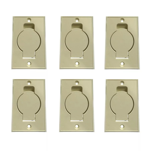 Central Vac Inlet Valve with Round Door - Beige, 6 Pack