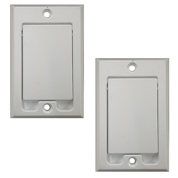 2 Central Vacuum Inlet Valves White Square 