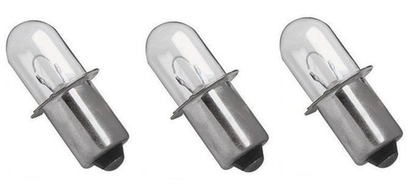 (3) 18 v Volt Flashlight Xenon Bulb for Porter Cable PC18FL, PCL180L