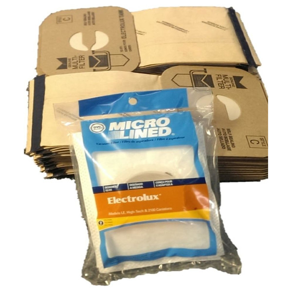 24 Vacuum Bags & 2 Filters Replace Electrolux C Bags