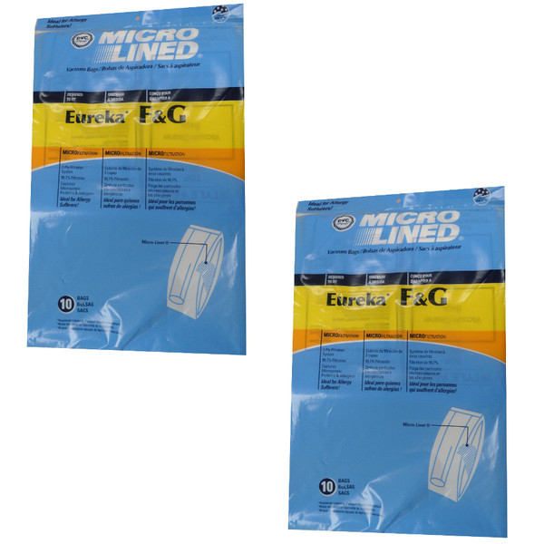 20 Allergy Bags for Eureka Style F&G Vacuum Cleaner F G Sanitaire Commercial