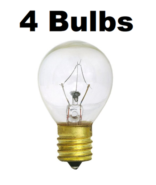 4 x 25W Lava Lamp Light Bulb S Type E17 Base 25 Watt S11, 25S11, 25S11N, S11N25