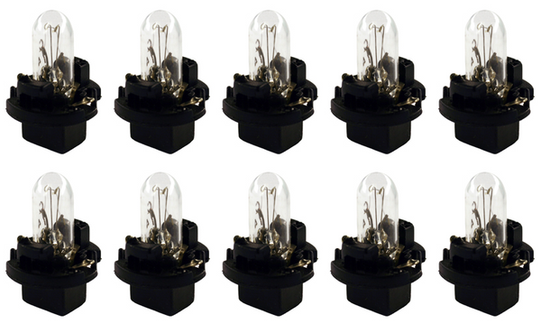 10 x T5 Socket Twist Lock Light Bulb PC74 for Instrument Panel Cluster Plug Dash 