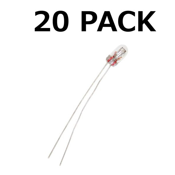 (Box of 20) 7219 Bulbs, 12 V, 0.72 W, Wire Terminal Base, T-1 Shape, 20 Bulbs
