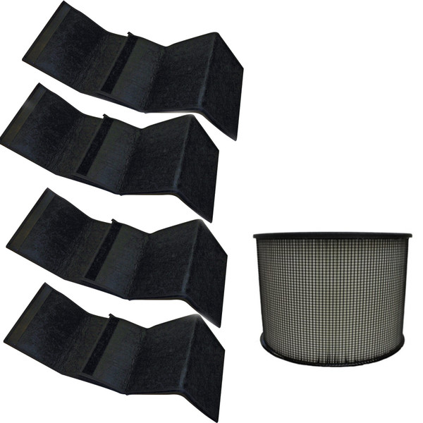 Cartridge and 4 Carbon Wrap Bundle for Filter Queen Defender