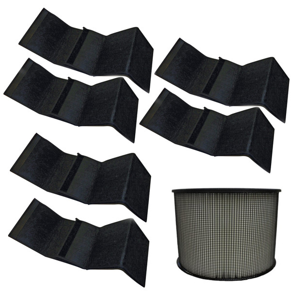 Cartridge and 6 Carbon Wrap Bundle for Filter Queen Defender