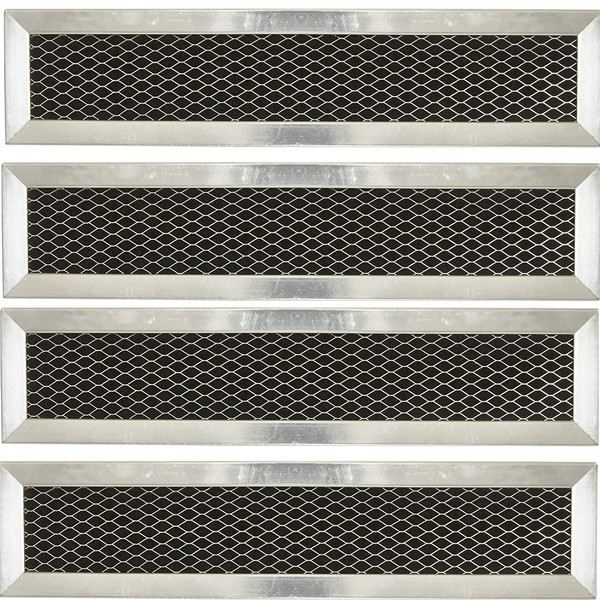 4 Compatible GE WB02X10943 Carbon Microwave Range Hood Filter 2-1/2" x 11"