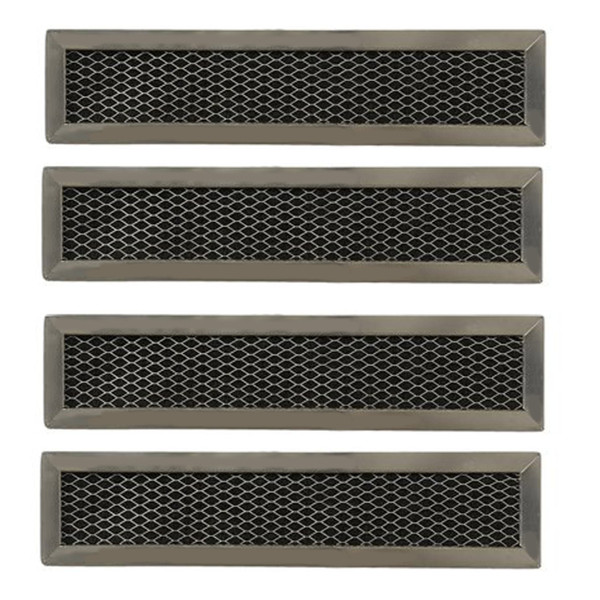 4 Compatible GE WB02X11550 Carbon Microwave Filter 2-3/32" x 10-9/32" x 3/8"