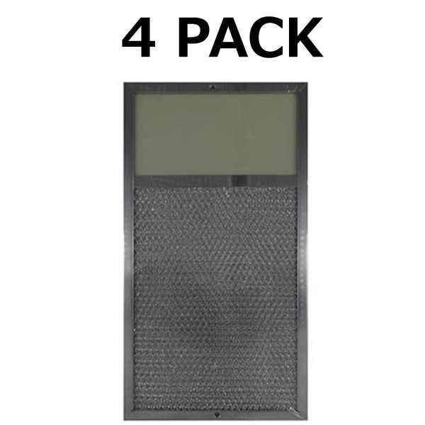 4 Range Hood Lens Grease Filter for Rangeaire 610027 7-5/8"x14-1/8"x3/8" (AFF119-L)