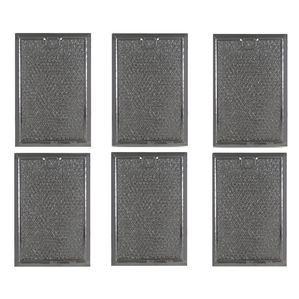 6 Microwave Mesh Grease Filter for GE WB06X10654 5" x 7 5/8" x 3/32"