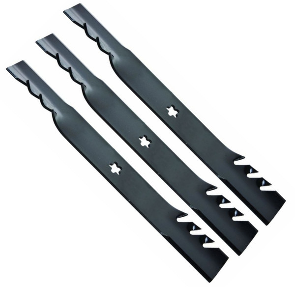 Set of 3, 595-605 Gator Fusion G5 Mulching Blades Replace 187254 187255 187256 532187254 532187255 532187256: Craftsman, Poulan, Husqvarna/Made in USA