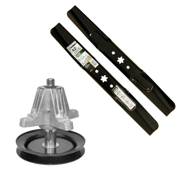 Troy Bilt Riding Lawn Mower Spindle & Tractor High Lift Blade Kit 