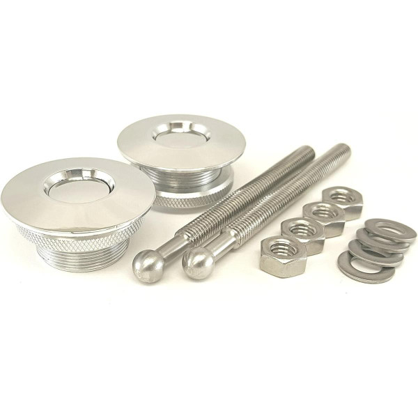 Quik Latch QL-38-LP Hood Pin Kit Polished Aluminum