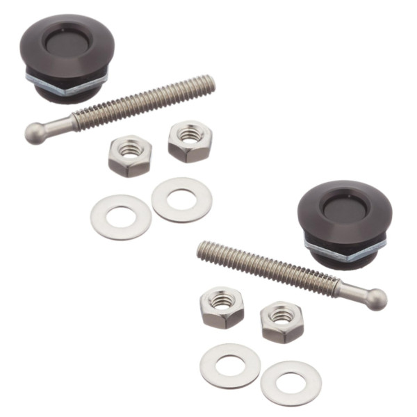 2 Quik Latch QL-25-SB1 1" Diameter Black Anodized Aluminum Mini Quick Release Latch