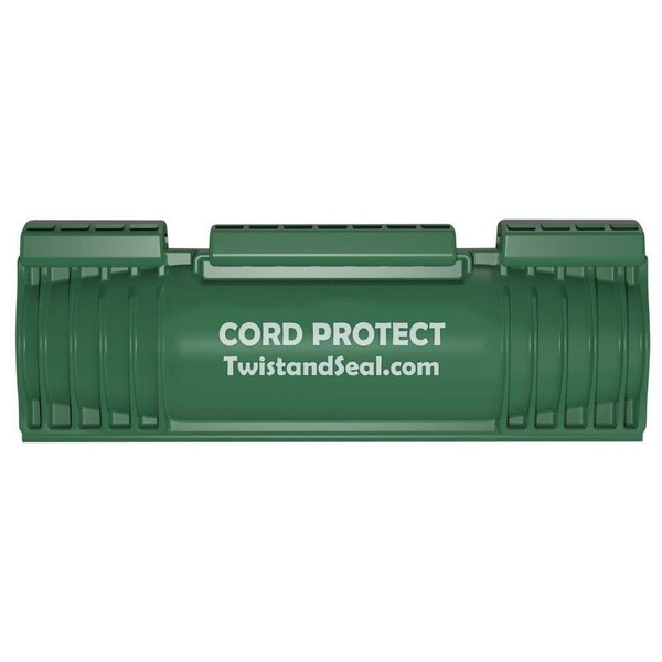 Twist and Seal Outdoor Extension Cord Protector Green Heavy Duty Plastic