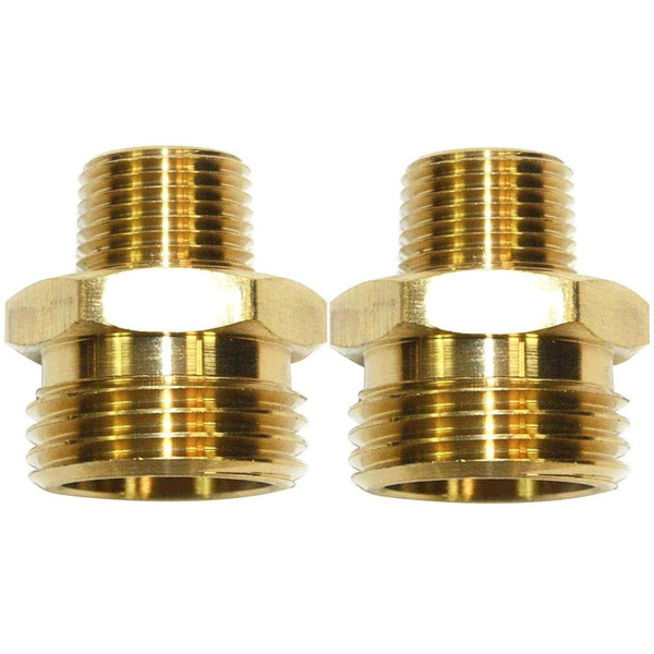 2 Interstate Pneumatics FGM016 3/4" GHT Male x 3/8 Inch Male NPT Hose Fitting