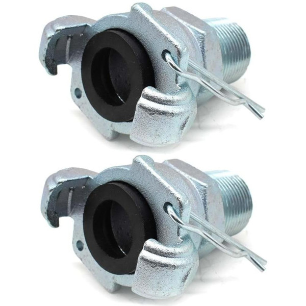 2 Interstate Pneumatics CU-851 3/4 Male NPT Straight Through Jack Hammer Coupler