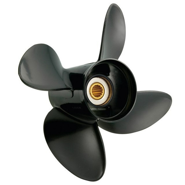 Solas 8613-148-15 Amita 4 Aluminum 4-Blade Boat Propeller - RH, 14.75 In. Diameter x 15 In. Pitch x 19-Spline