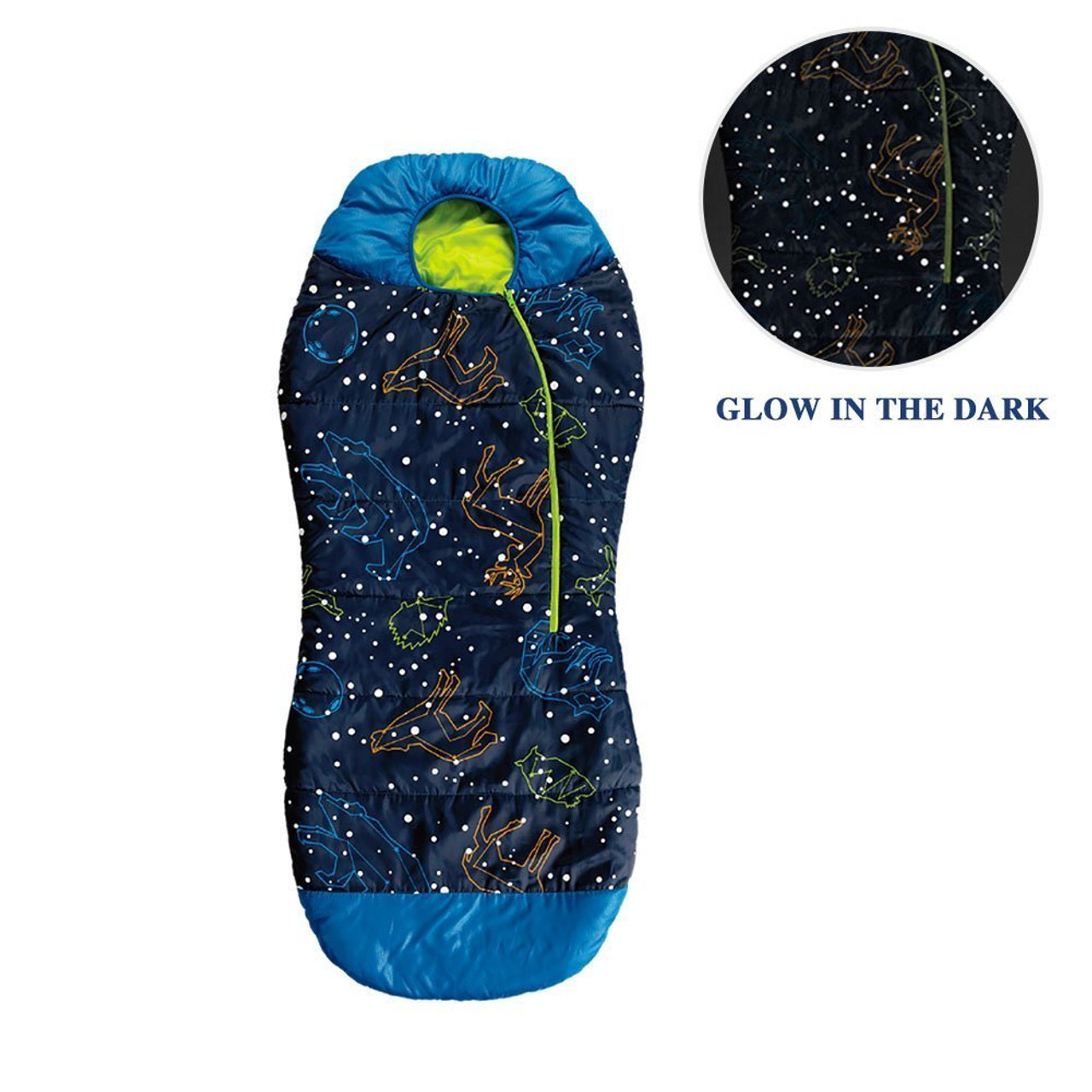 Acecamp Kids & Youth Glow-In-The-Dark Sleeping Bag Mummy - Mountain Republic