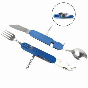 6-in-1 Detachable Cutlery Set Keychain | Fork, Knife & Spoon