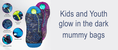 The AceCamp Kids Youth Glow-in-the-Dark Sleeping Bag Mummy: Perfect for Your Young Adventurers The AceCamp Kids Youth Glow-in-the-Dark Sleeping Bag Mummy: Perfect for Your Young Adventurers