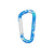 Colored D Carabiner  60 mm Blue