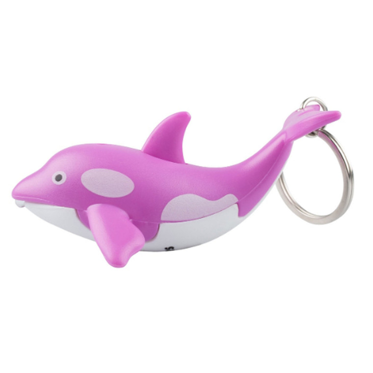 Pink Whale LED Keychain 