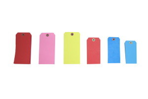 COLOURED TAGS #6 RED SNGL 5.25X2.625