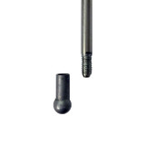 Replaceable hardened stainless steel probe tip with 5/16"-18 threads.
 