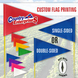 Custom printed field flag with  6' spring rod.