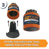 Store the ejection tool inside the cutter tool.