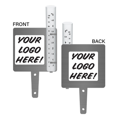 Measure rainfall right in your crop field with this durable rain gauge. Made from 18-gauge galvanized steel with a metallic powder-coated finish, it includes a 5" plastic measurement tube and a custom decal