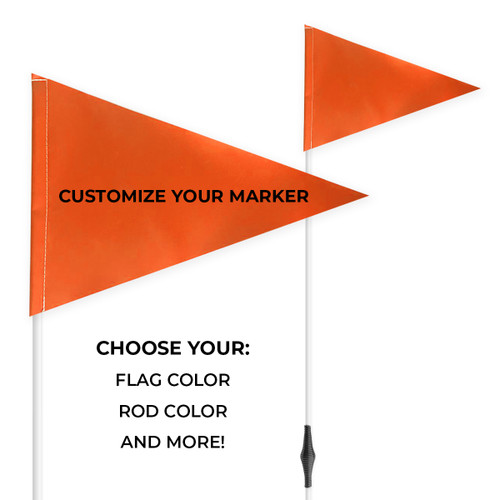 Customize your own 6' spring tile and field marker with flag color and rod color.
