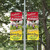 Example of two banners attached to light pole using our banner bracket system.