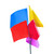 Bundle of colorful marking flags