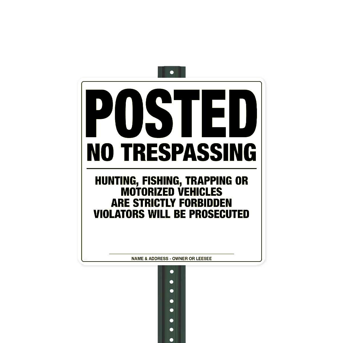 Medium-Duty No Trespassing Sign