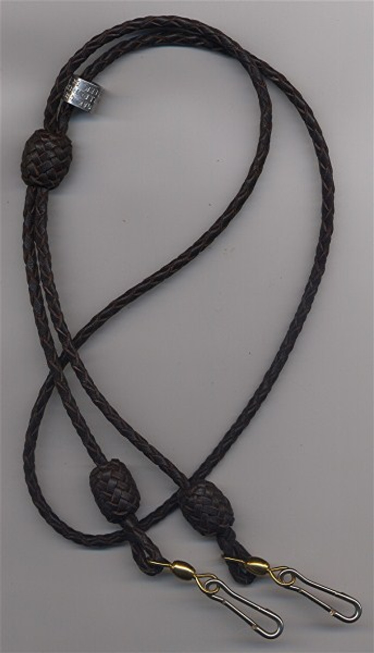 2 Loop - Braided Leather Lanyard