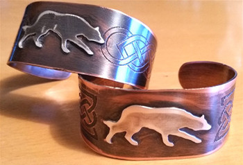 Sterling and Copper Bracelet cuffs