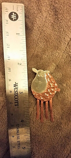 Hand-crafted Sterling and Copper Sheep